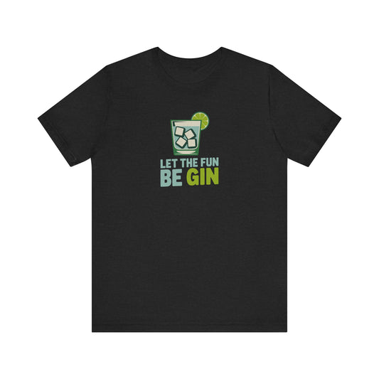 Party Starter: Let the Fun Be Gin – Cocktail Retro Tee (Dark)