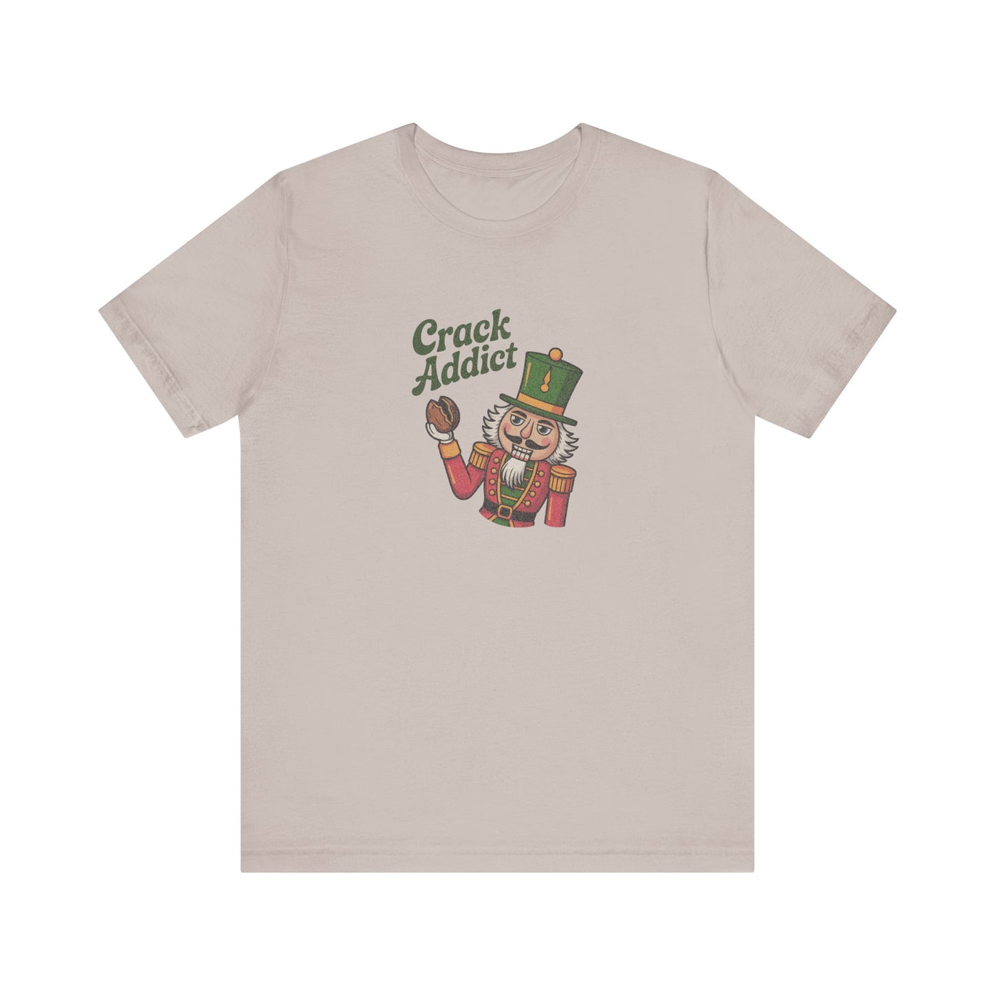 Crack Addict Nutcracker — Vintage Christmas Retro Tee (Light)
