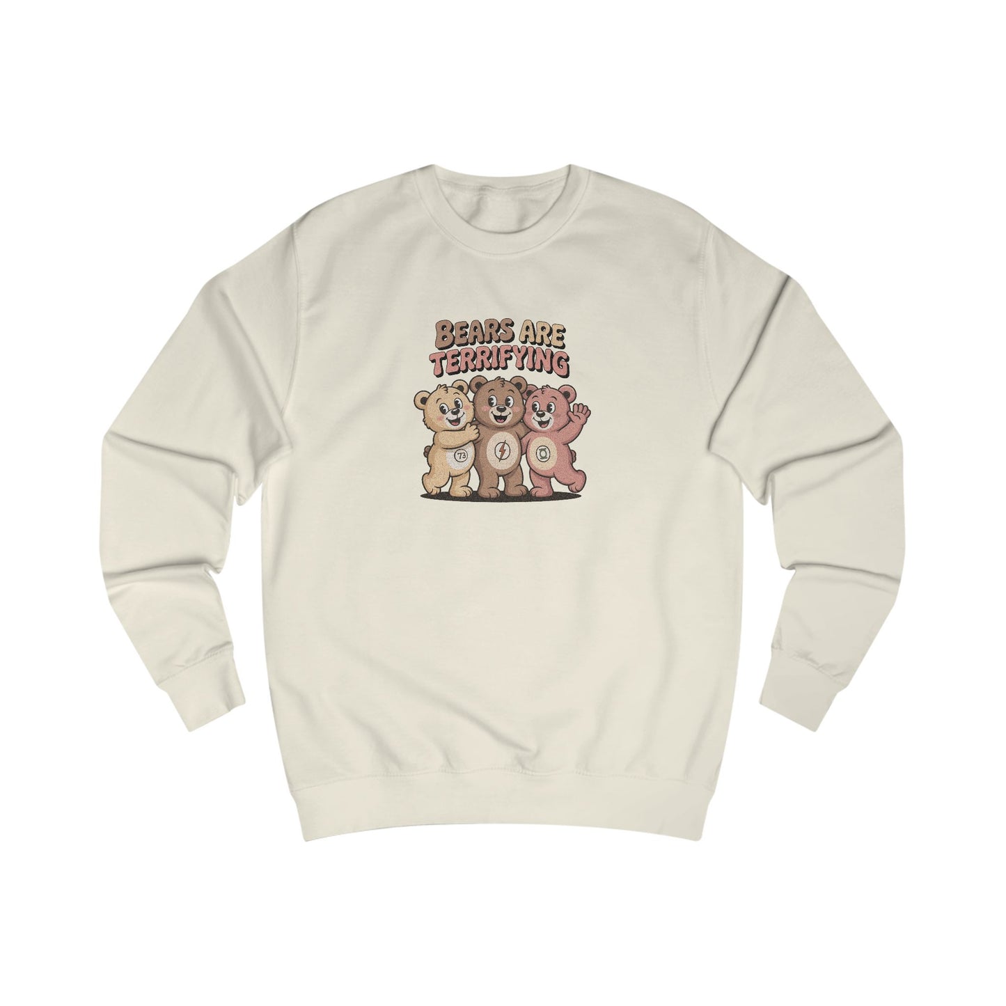 Bears Are Terrifying (Cute Remix) — Retro Sweatshirt (Light)