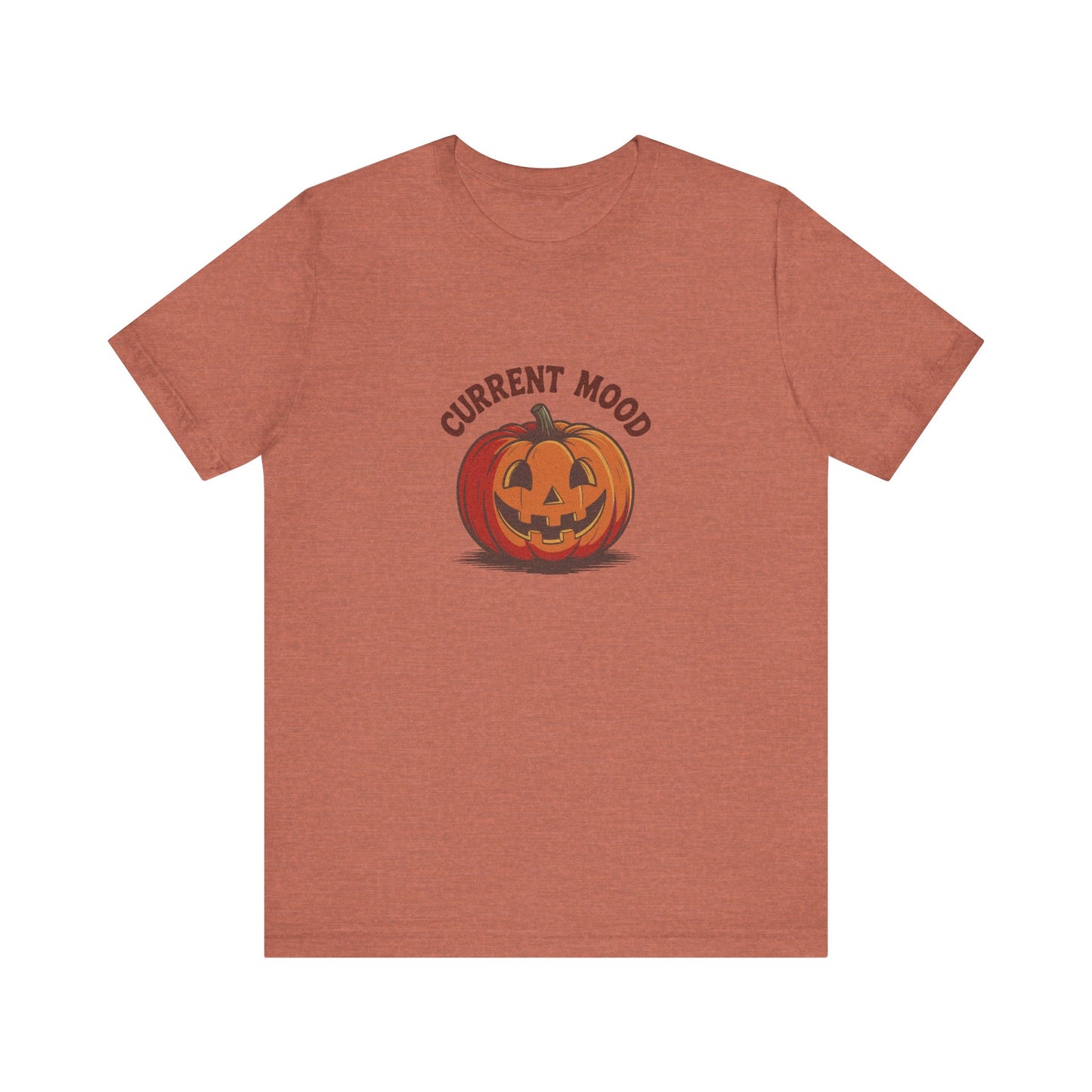 Current Mood (Classic Pumpkin) — Retro Halloween Tee (Light)