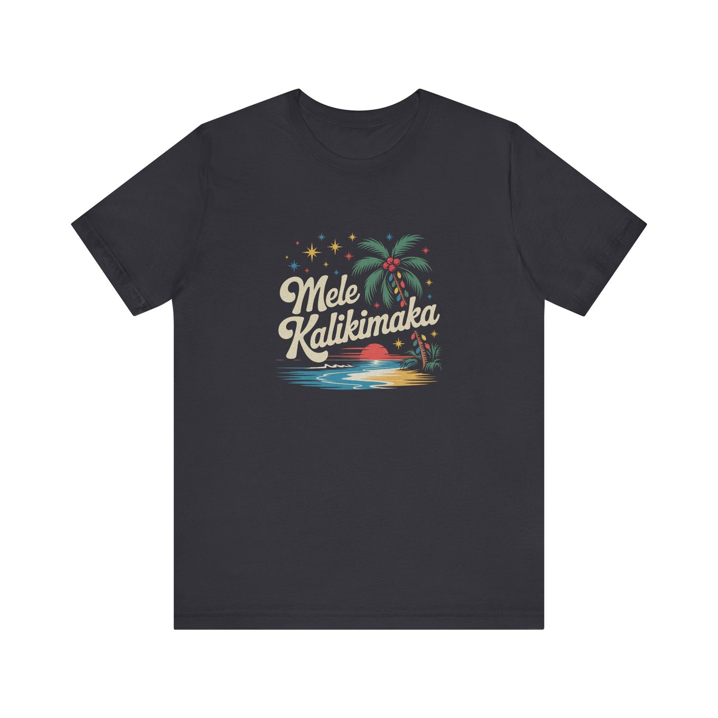 Mele Kalikimaka — Retro Hawaiian Christmas Tee (Dark)
