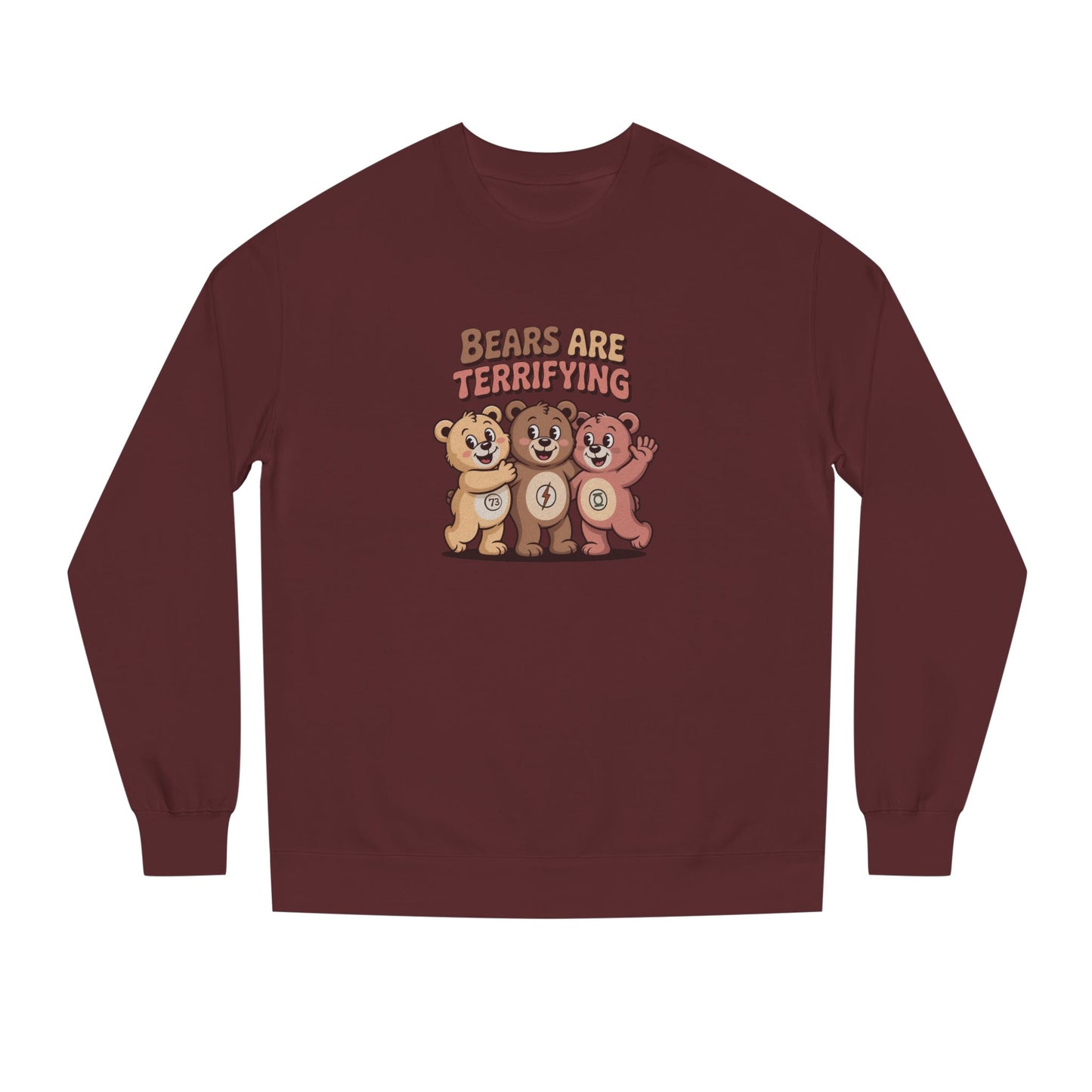 Bears Are Terrifying (Cute Remix) — Retro Sweatshirt (Dark)