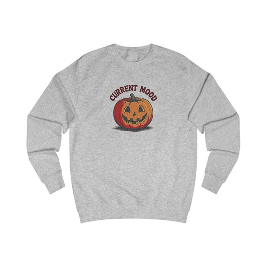 Current Mood (Classic Pumpkin) — Retro Halloween Sweatshirt (Light)