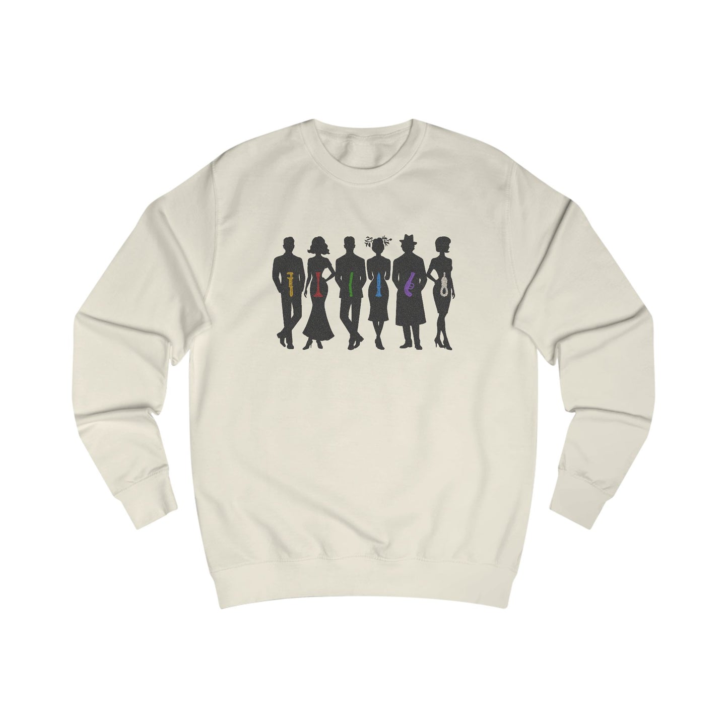 The Usual Suspects, Properly Armed — Clue Retro Sweatshirt (Light)