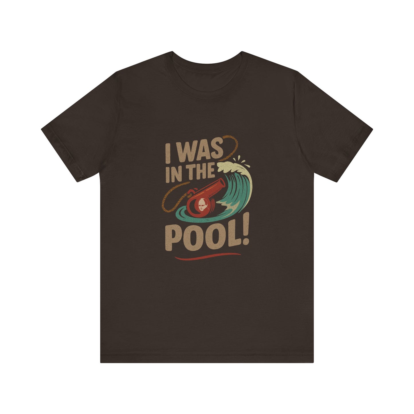 I Was in the Pool! — George Costanza Shrinkage Retro Tee (Dark)