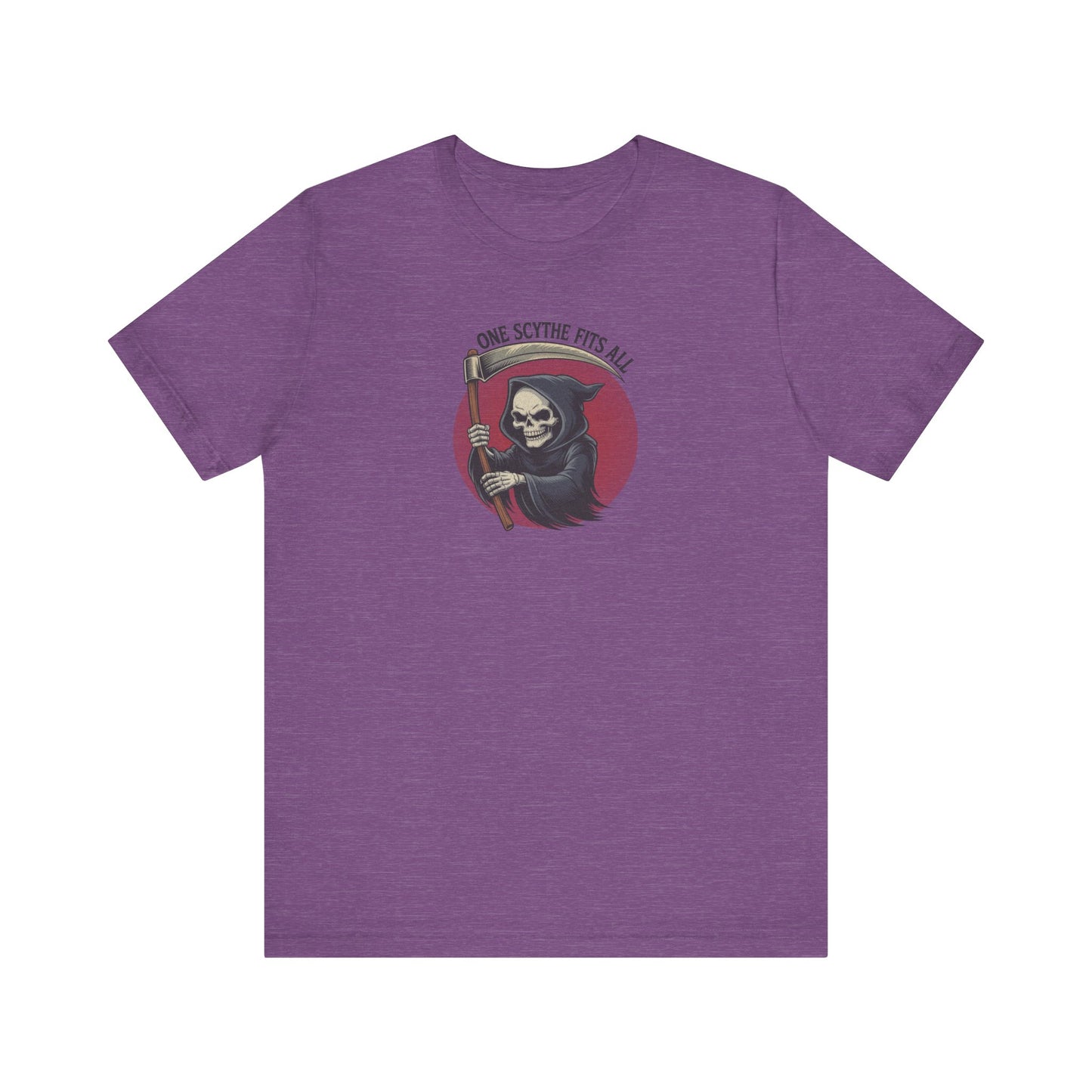 One Scythe Fits All — Grim Reaper Retro Tee (Light)