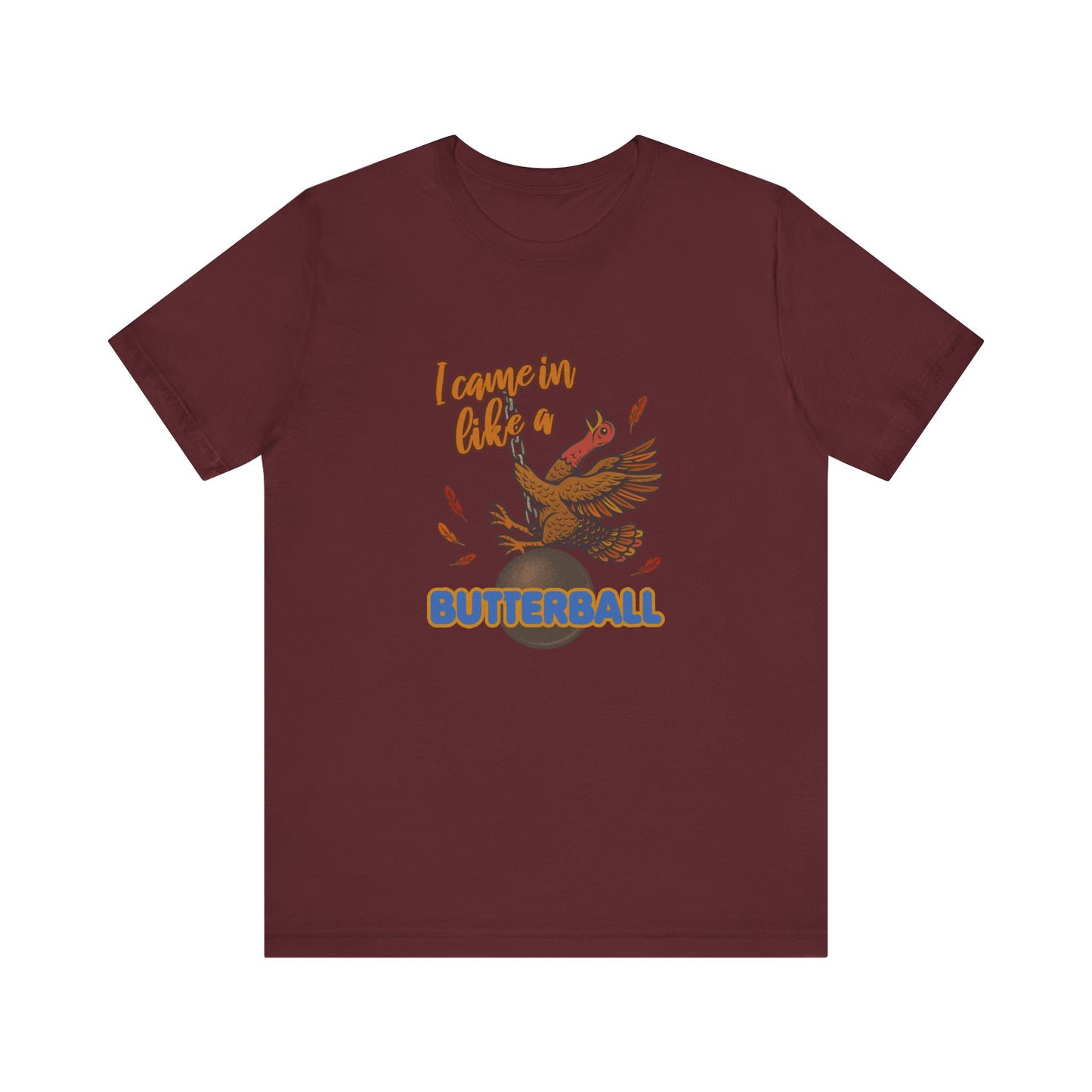 Like a Butterball — Miley Cyrus Thanksgiving Parody Retro Tee (Dark)