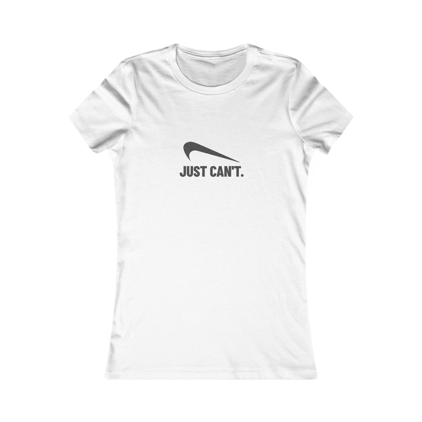 Just Can’t Athletic Parody — Retro Workout Women's Tee (Light)