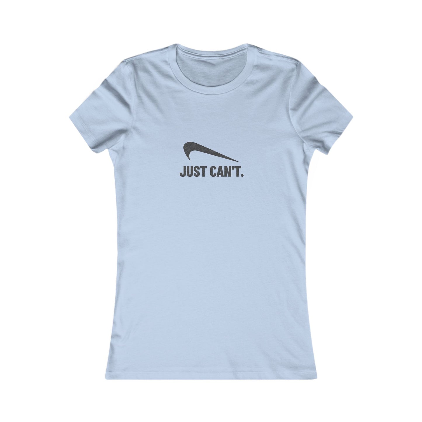 Just Can’t Athletic Parody — Retro Workout Women's Tee (Light)