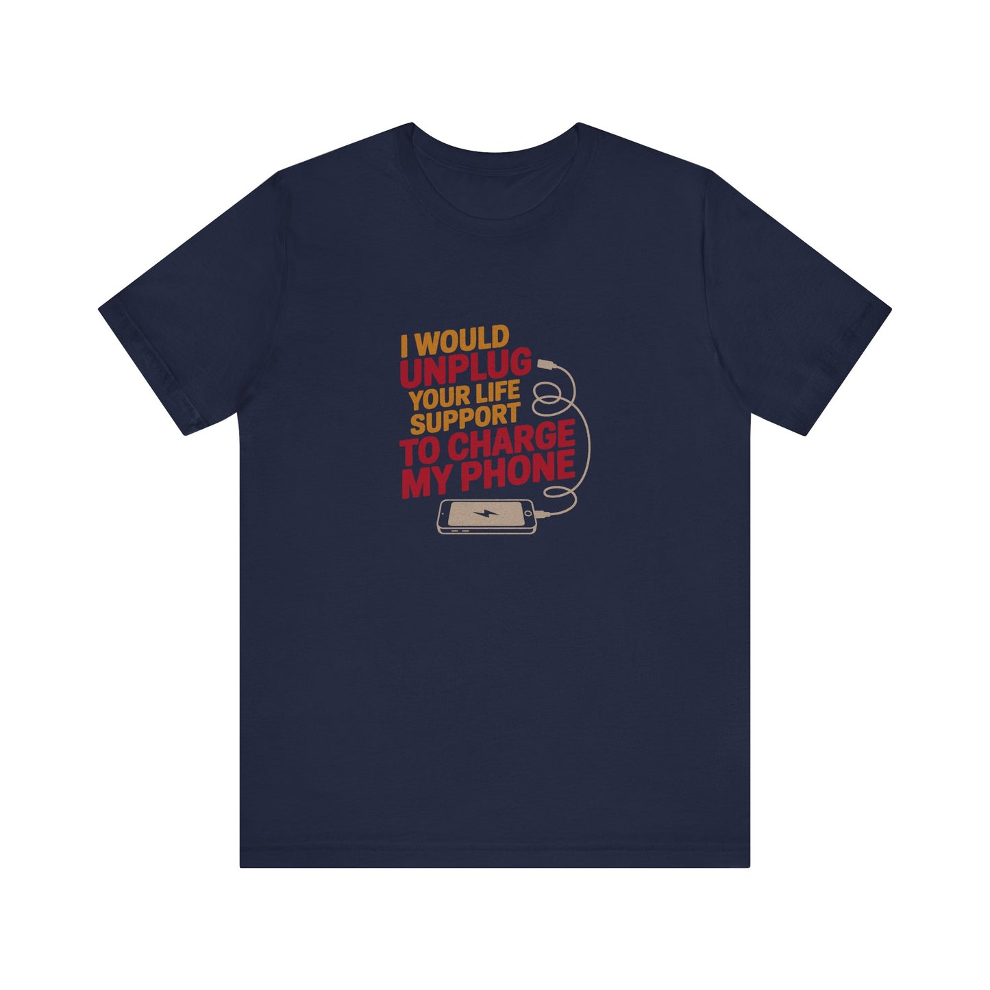 Your Life Support < Charging My Phone — Retro Tee (Dark)