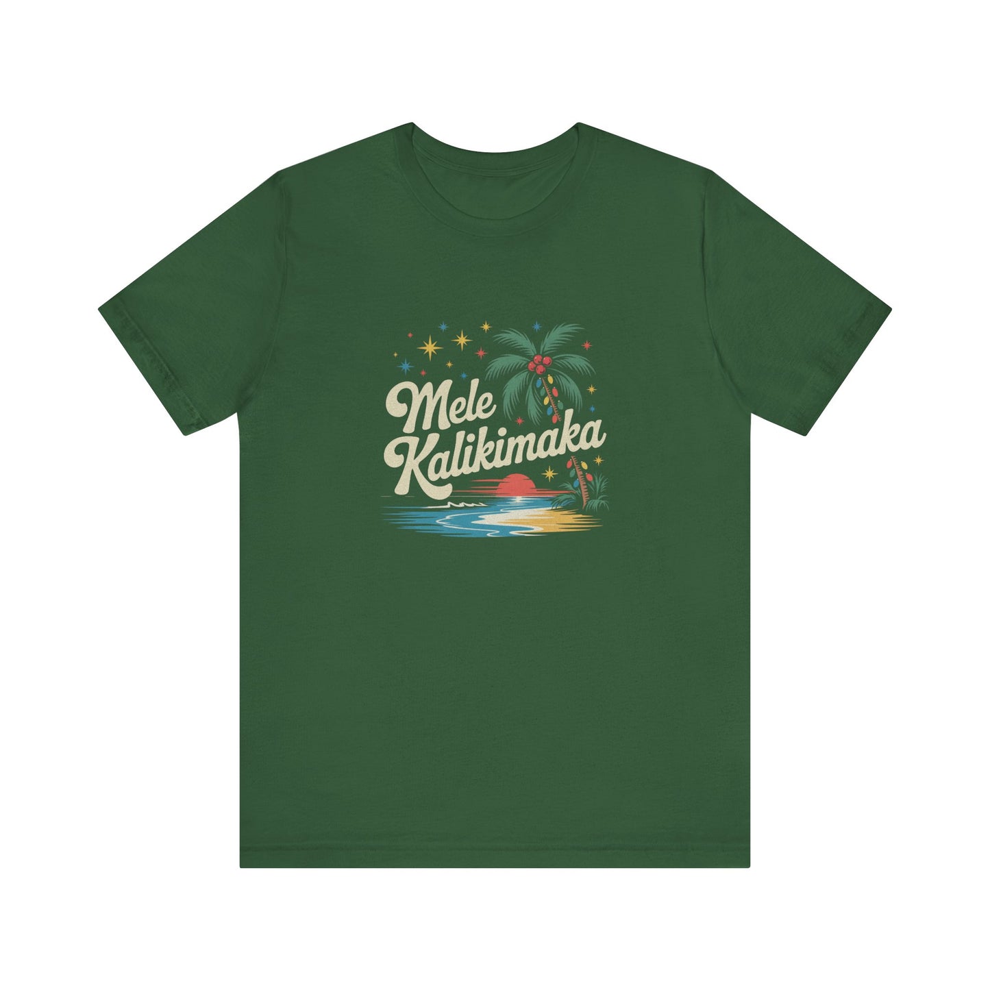 Mele Kalikimaka — Retro Hawaiian Christmas Tee (Dark)