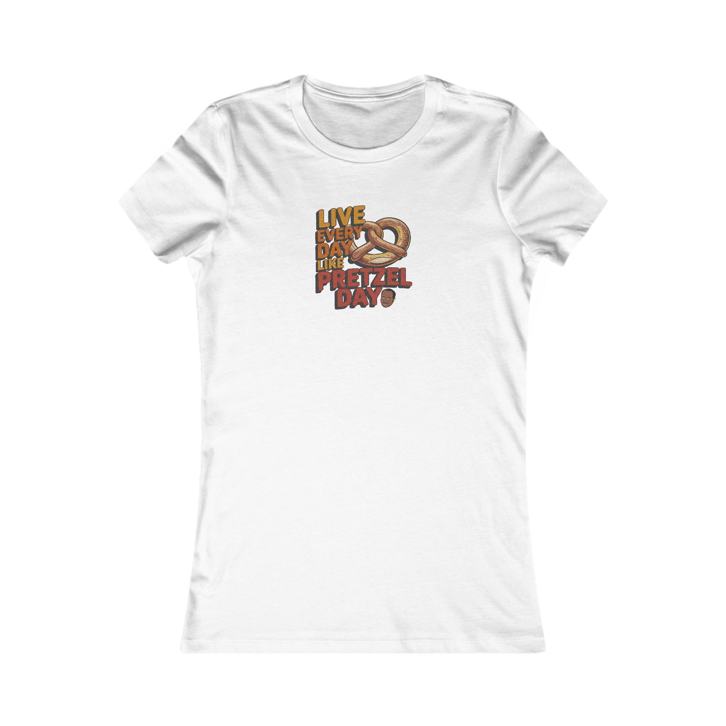 Live Every Day Like Pretzel Day — Stanley Hudson Retro Women's Tee (Light)