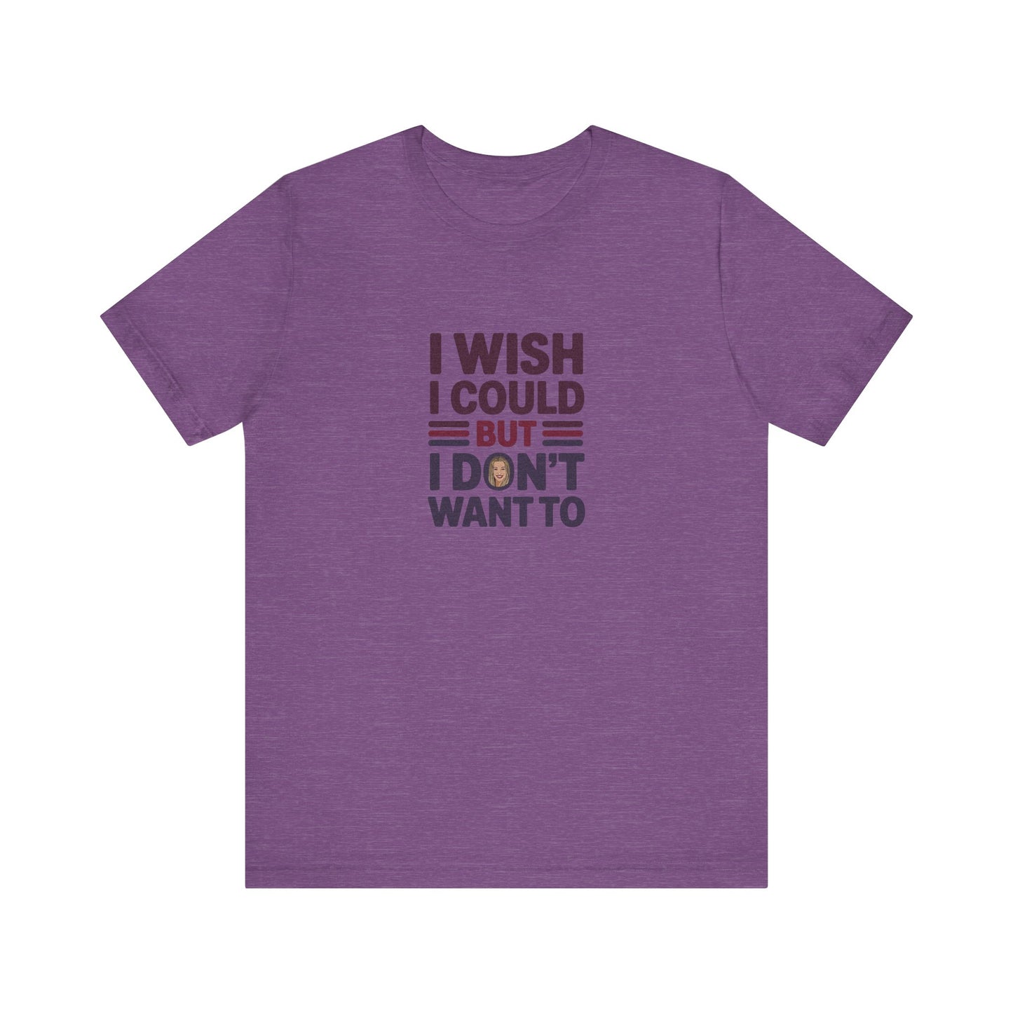 I Wish I Could, But I Don't Want To — Phoebe Buffay Retro Tee (Light)