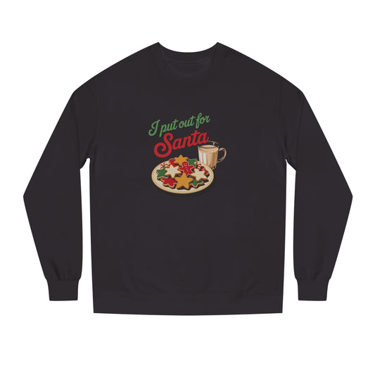 I Put Out for Santa — Retro Christmas Cookies Sweatshirt (Dark)