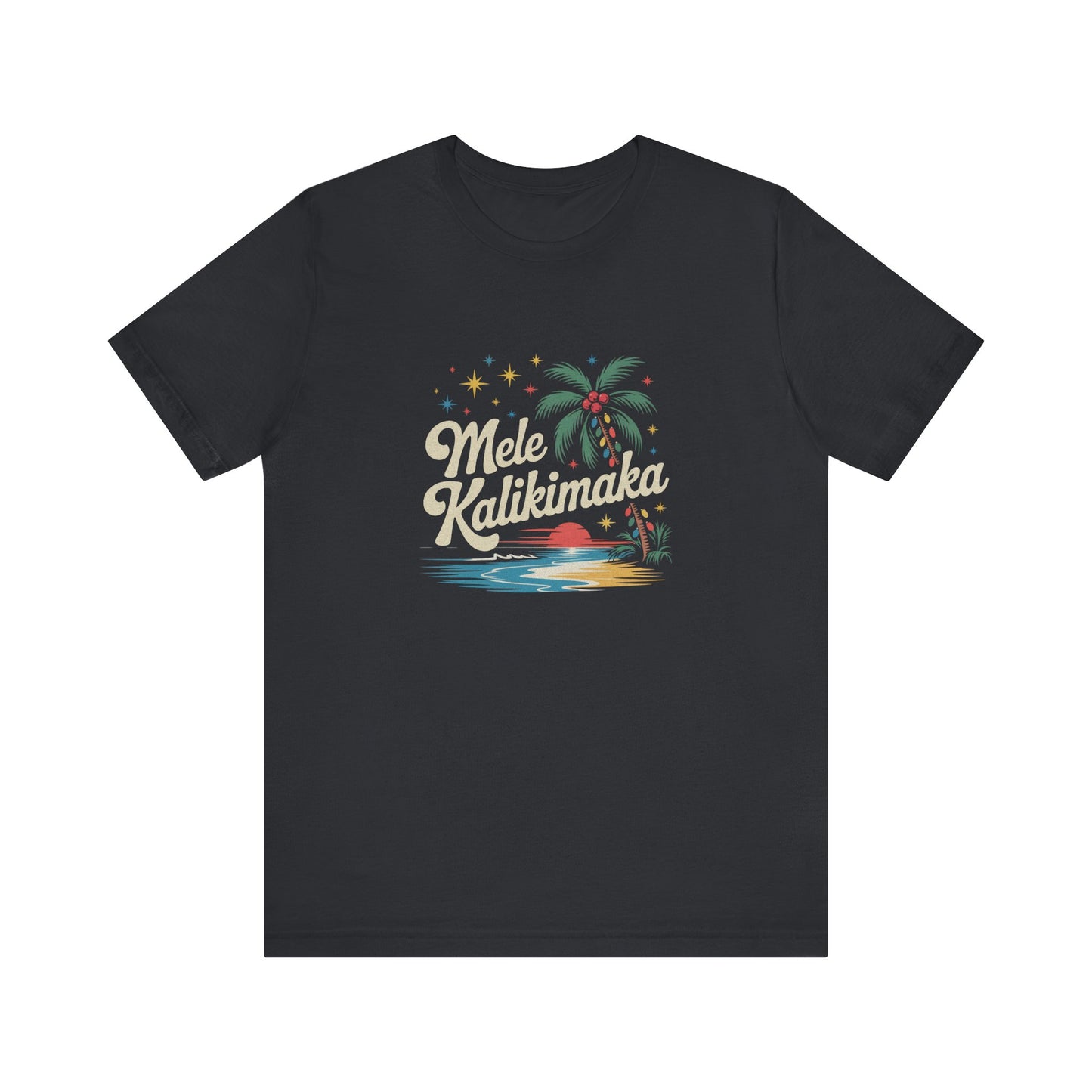 Mele Kalikimaka — Retro Hawaiian Christmas Tee (Dark)