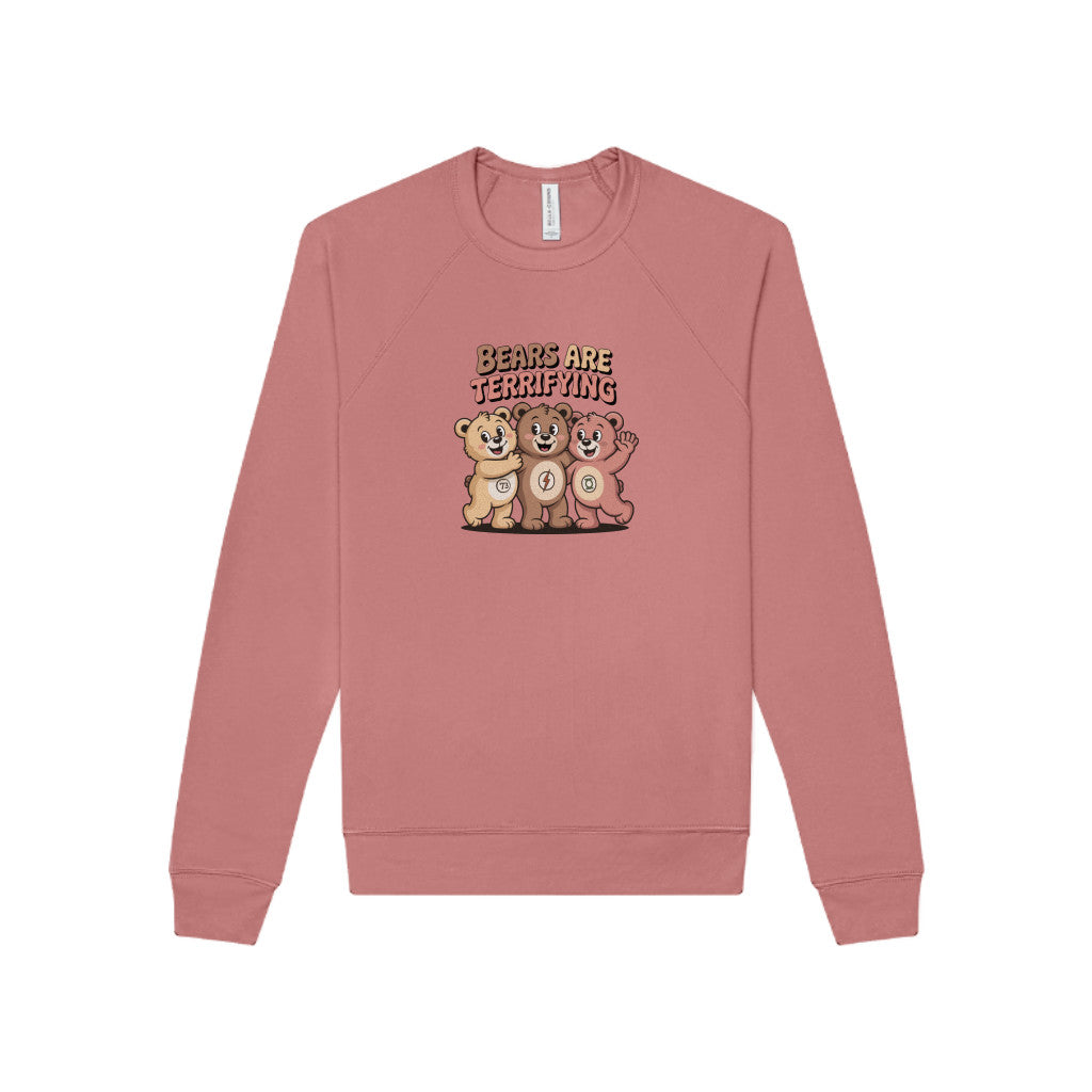 Bears Are Terrifying (Cute Remix) — Retro Sweatshirt (Light)