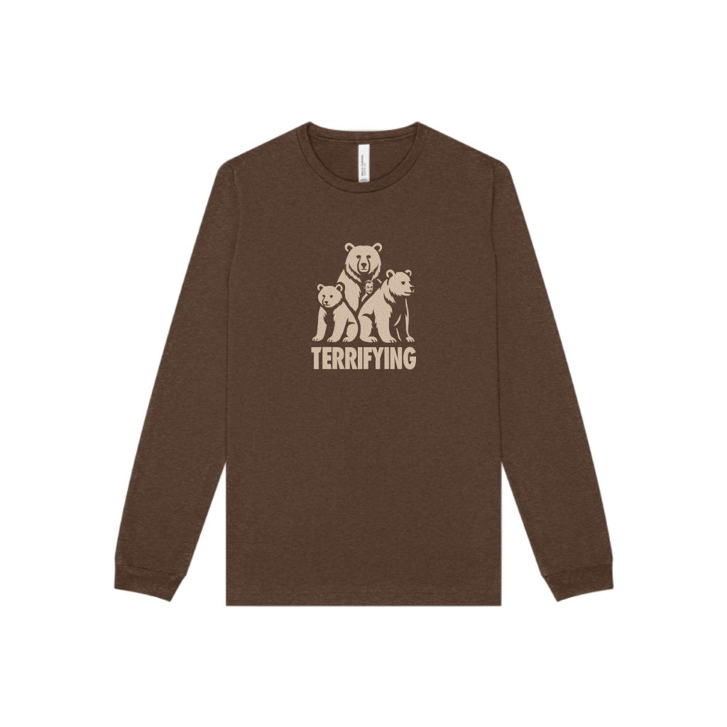 Bears Are Terrifying — Retro Silhouette Long Sleeve (Dark)