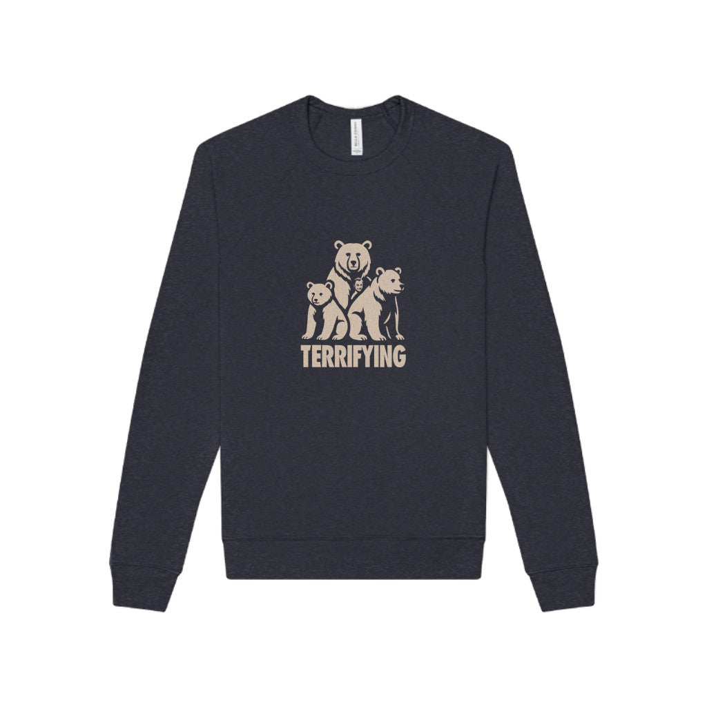 Bears Are Terrifying — Retro Silhouette Sweatshirt (Dark)