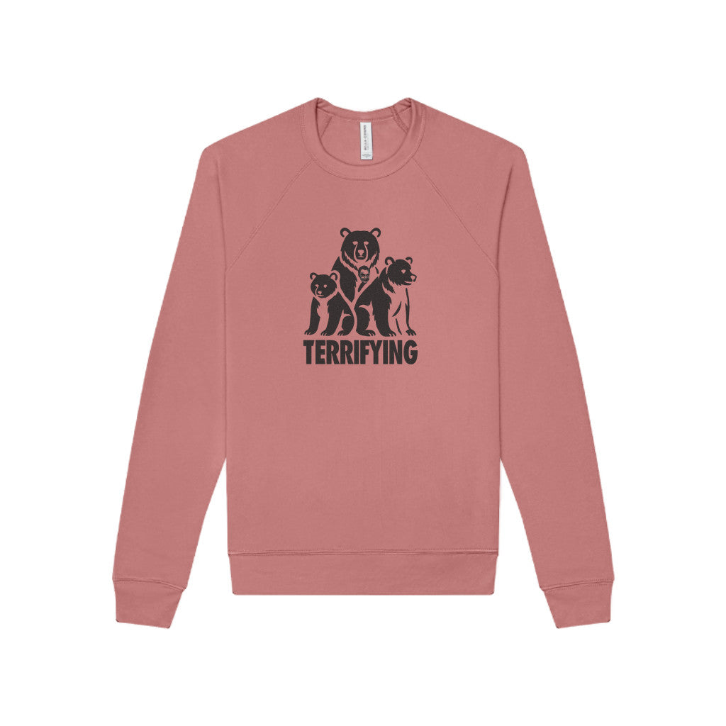 Bears Are Terrifying — Retro Silhouette Sweatshirt (Light)