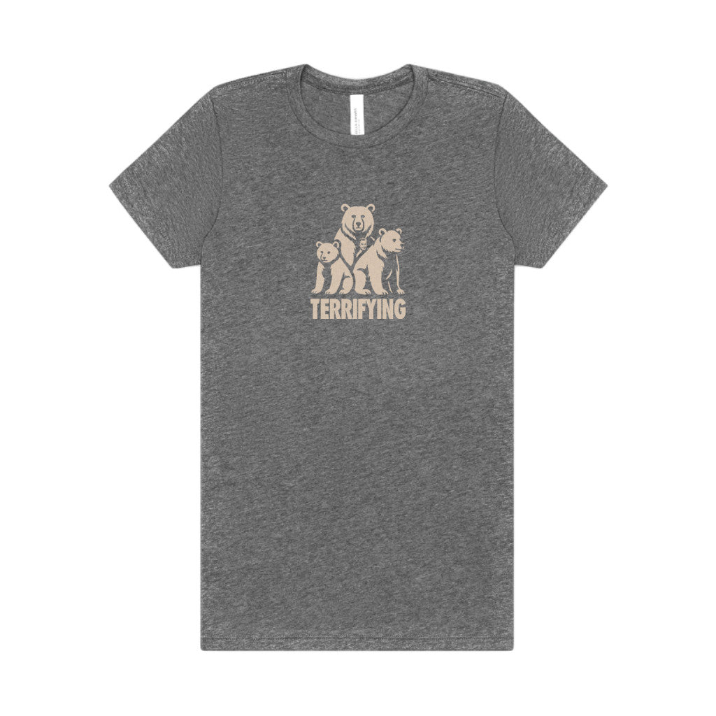 Bears Are Terrifying — Retro Silhouette Women's Tee (Dark)