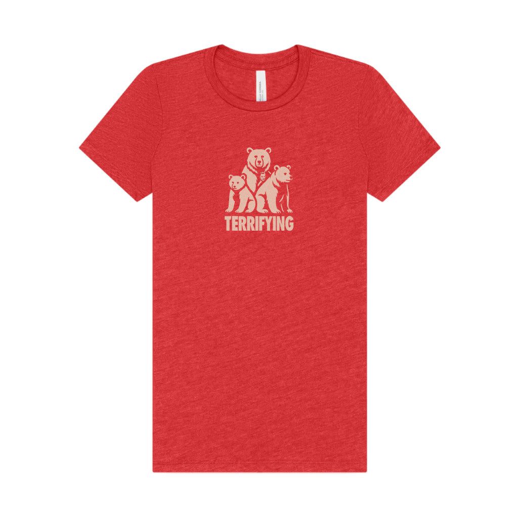 Bears Are Terrifying — Retro Silhouette Women's Tee (Dark)