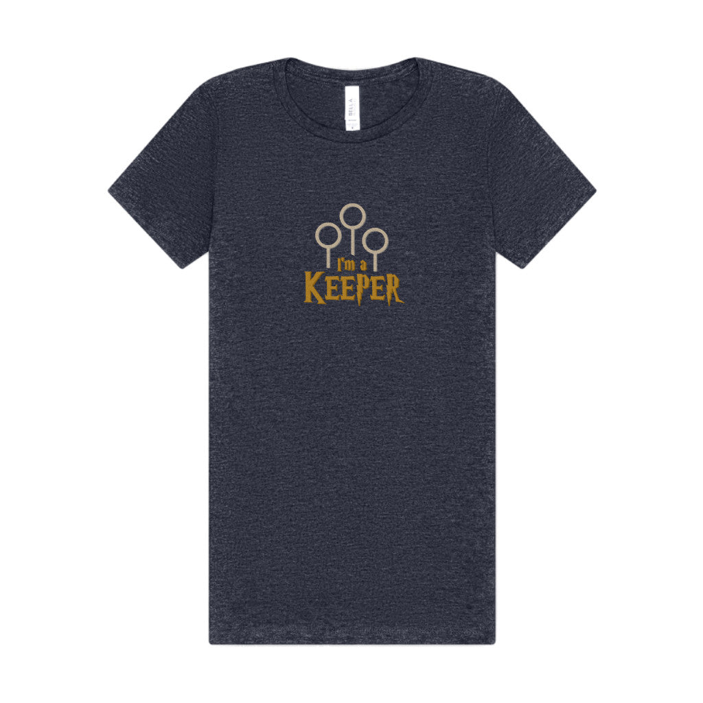 I’m a Keeper — Harry Potter Quidditch Retro Women's Tee (Dark)