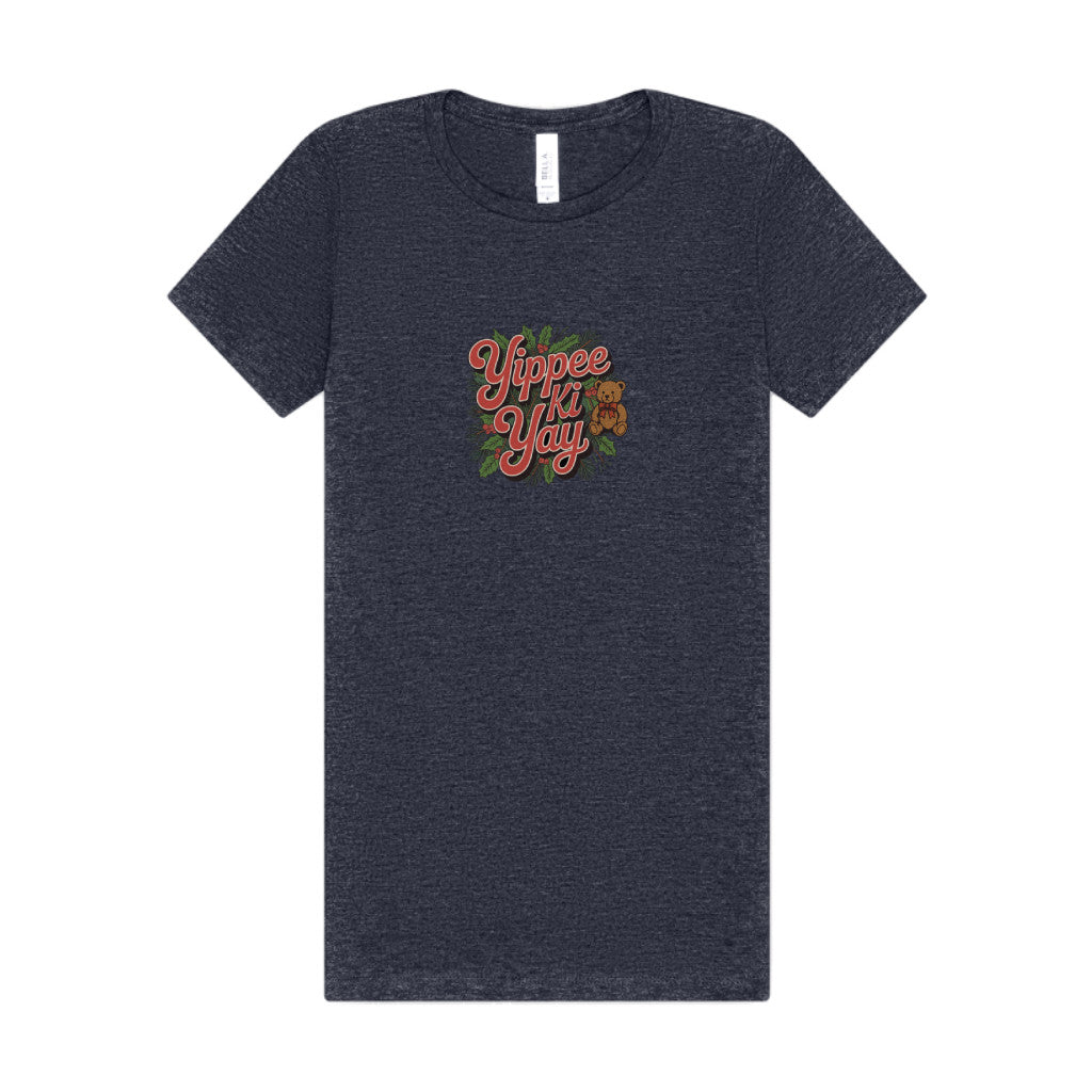 Yippee Ki Yay — Die Hard Retro Christmas Women's Tee (Dark)