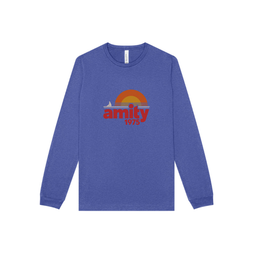 Amity Island 1975 — Jaws-Inspired Retro Long Sleeve (Dark)
