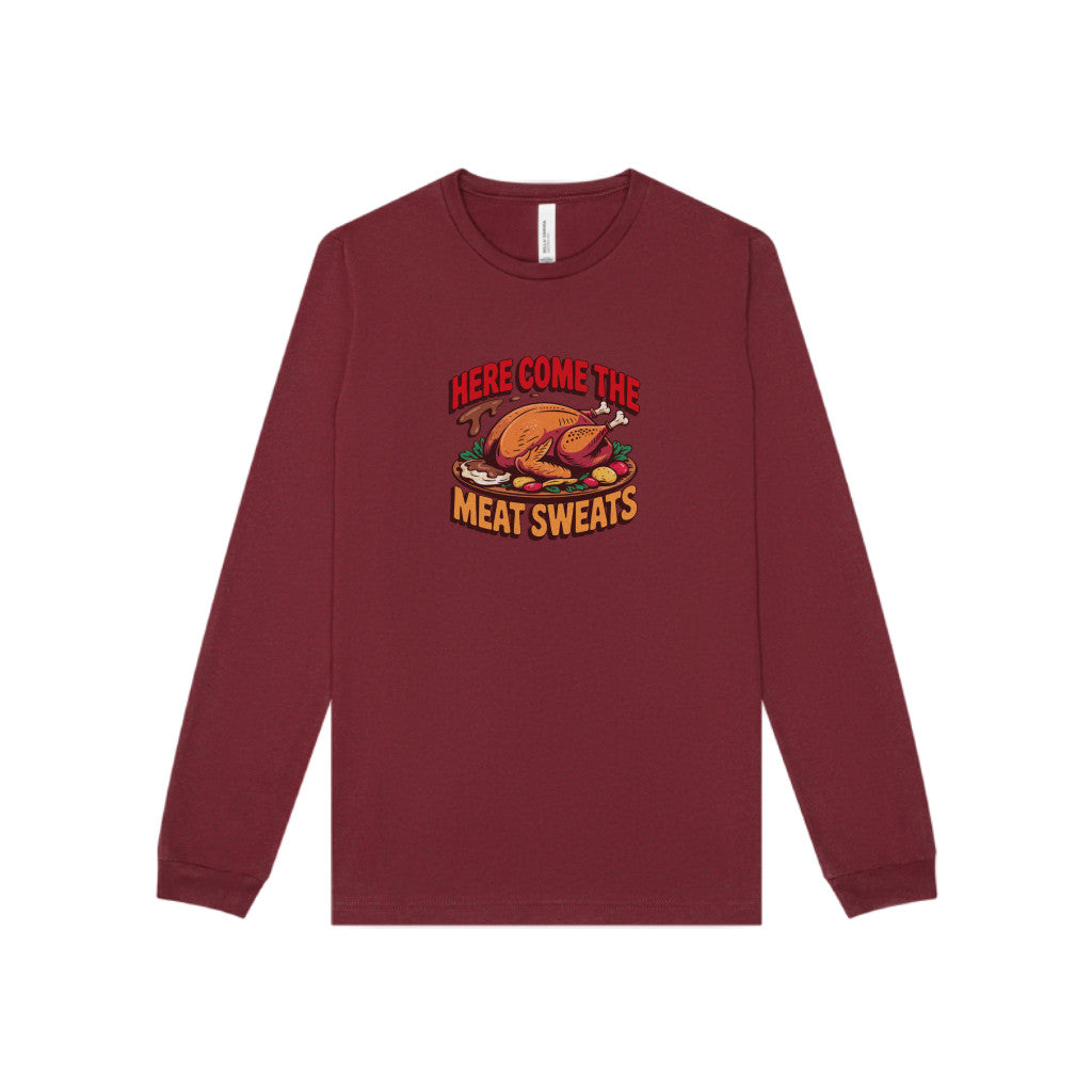Here Come the Meat Sweats — Friends Thanksgiving Long Sleeve (Dark)