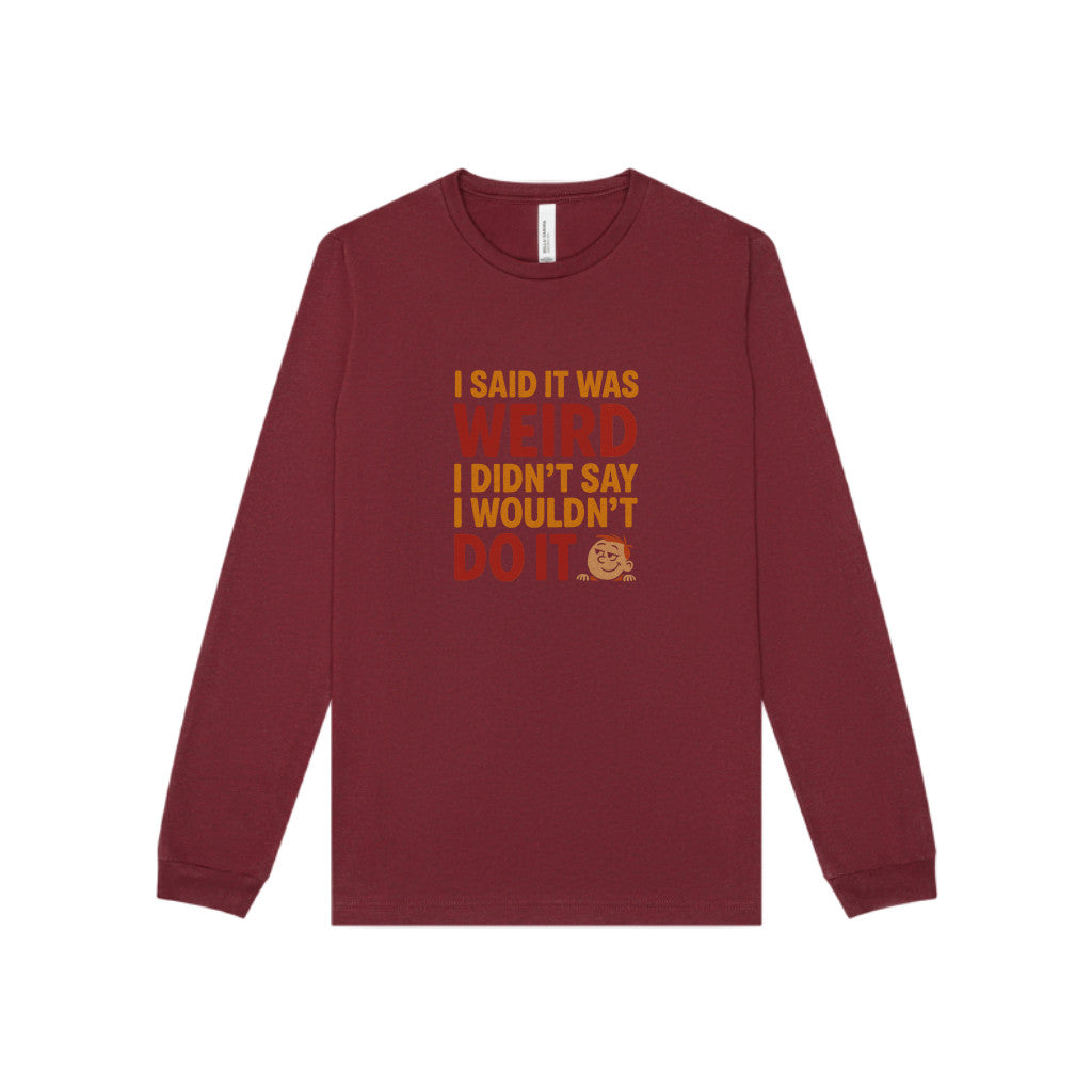 It's Weird, But I'm Interested (Colorful) — Retro Long Sleeve (Dark)