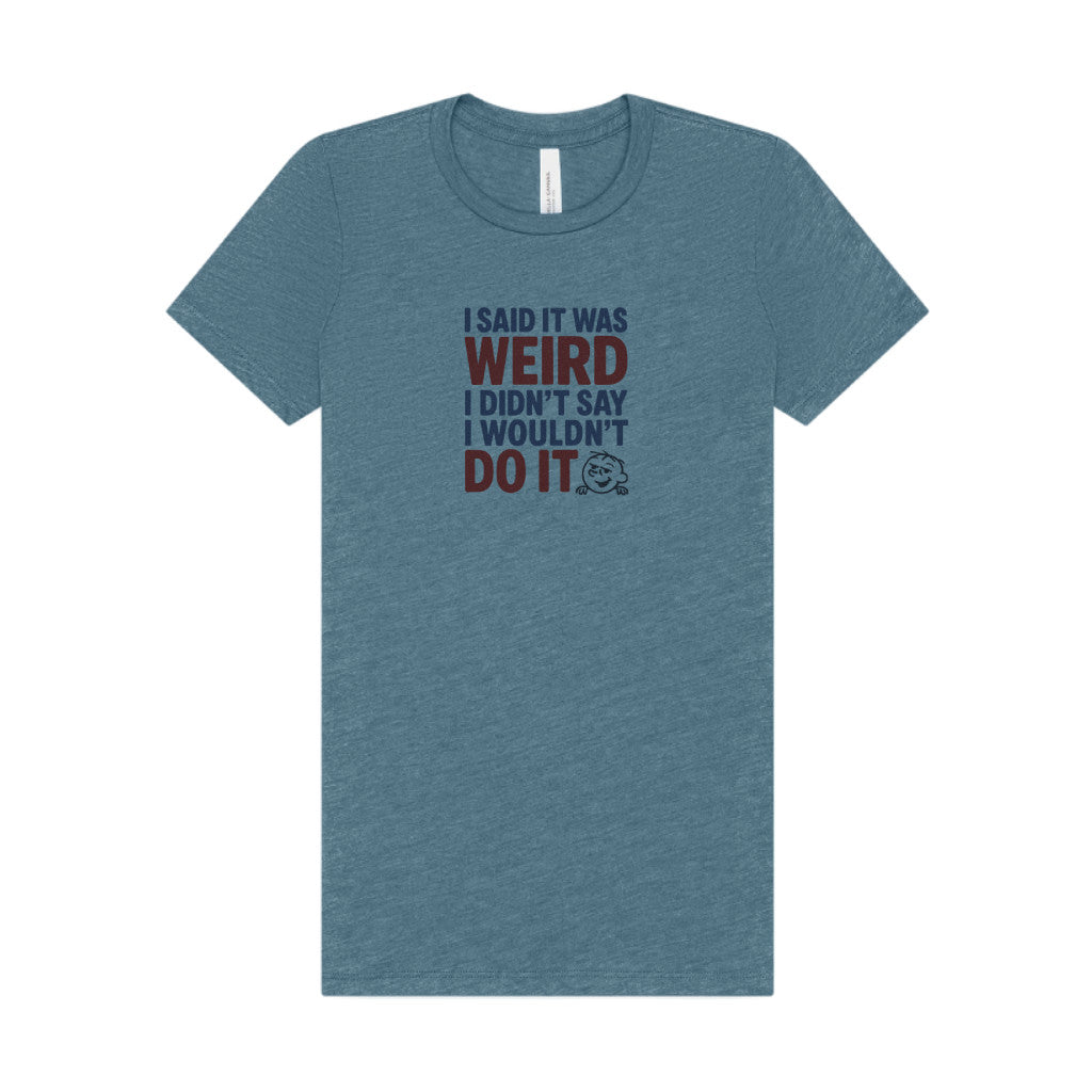 It's Weird, But I'm Interested (Colorful) — Retro Women's Tee (Light)