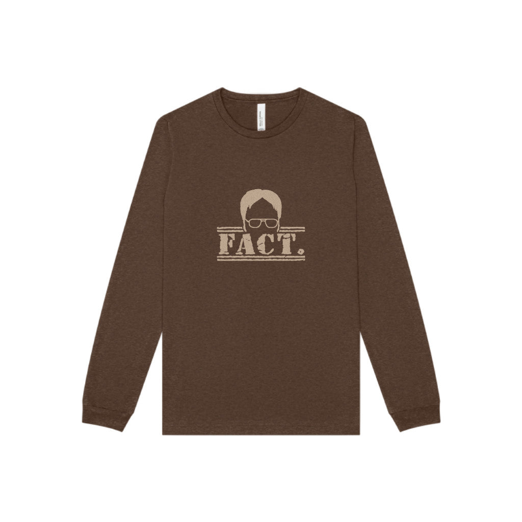 Dwight Schrute FACT. — The Office-Inspired Long Sleeve (Dark)