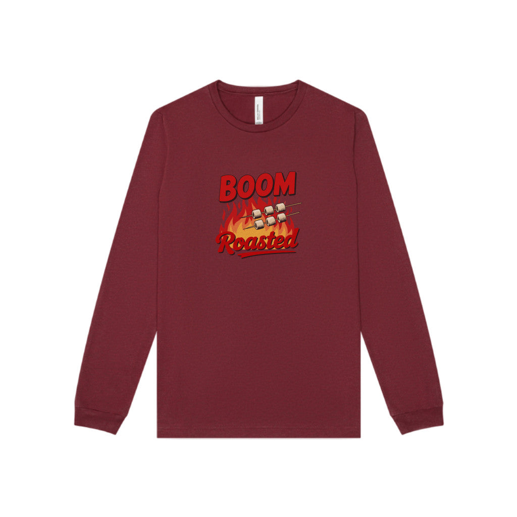 Boom, Roasted — Michael Scott Retro Long Sleeve (Dark)