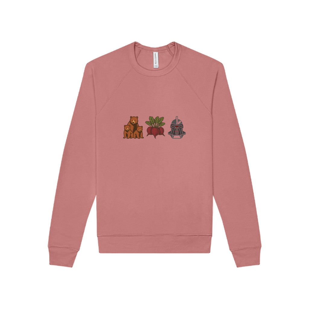 Bears, Beets, Battlestar (Icons) — Retro Sweatshirt (Light)