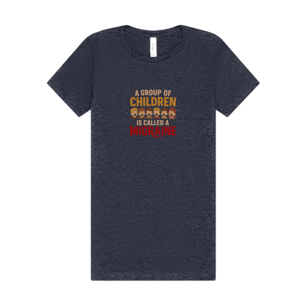 A Group of Children Is Called a Migraine — Retro Women's Tee (Dark)