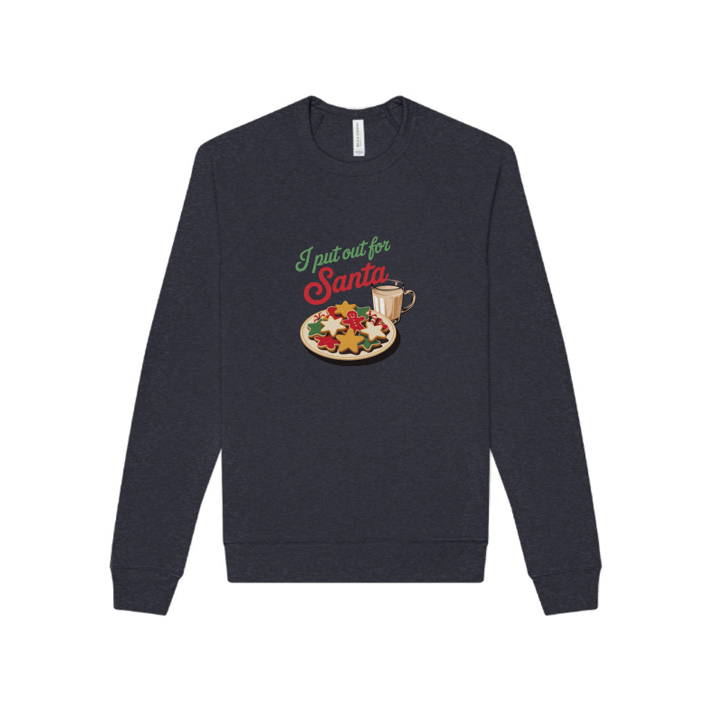 I Put Out for Santa — Retro Christmas Cookies Sweatshirt (Dark)