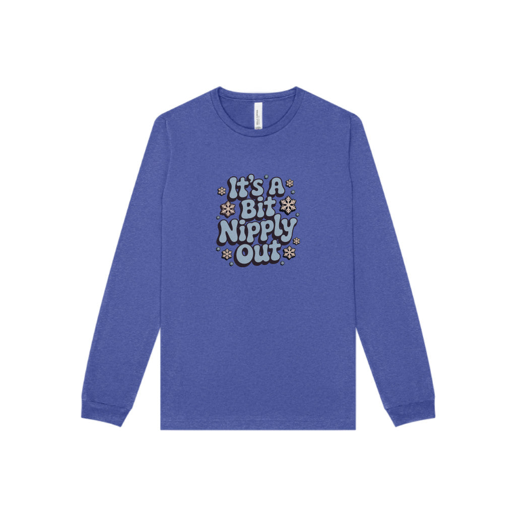 It's a Bit Nipply Out — Christmas Vacation Retro Long Sleeve (Dark)