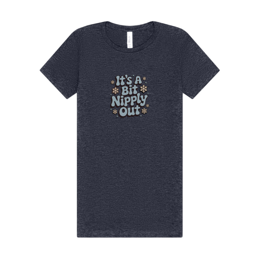 It's a Bit Nipply Out — Christmas Vacation Retro Women's Tee (Dark)