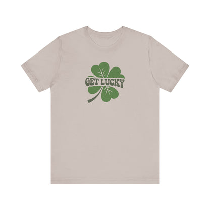 I’m Up All Night to Get Lucky — St. Patrick's Retro Tee (Light)