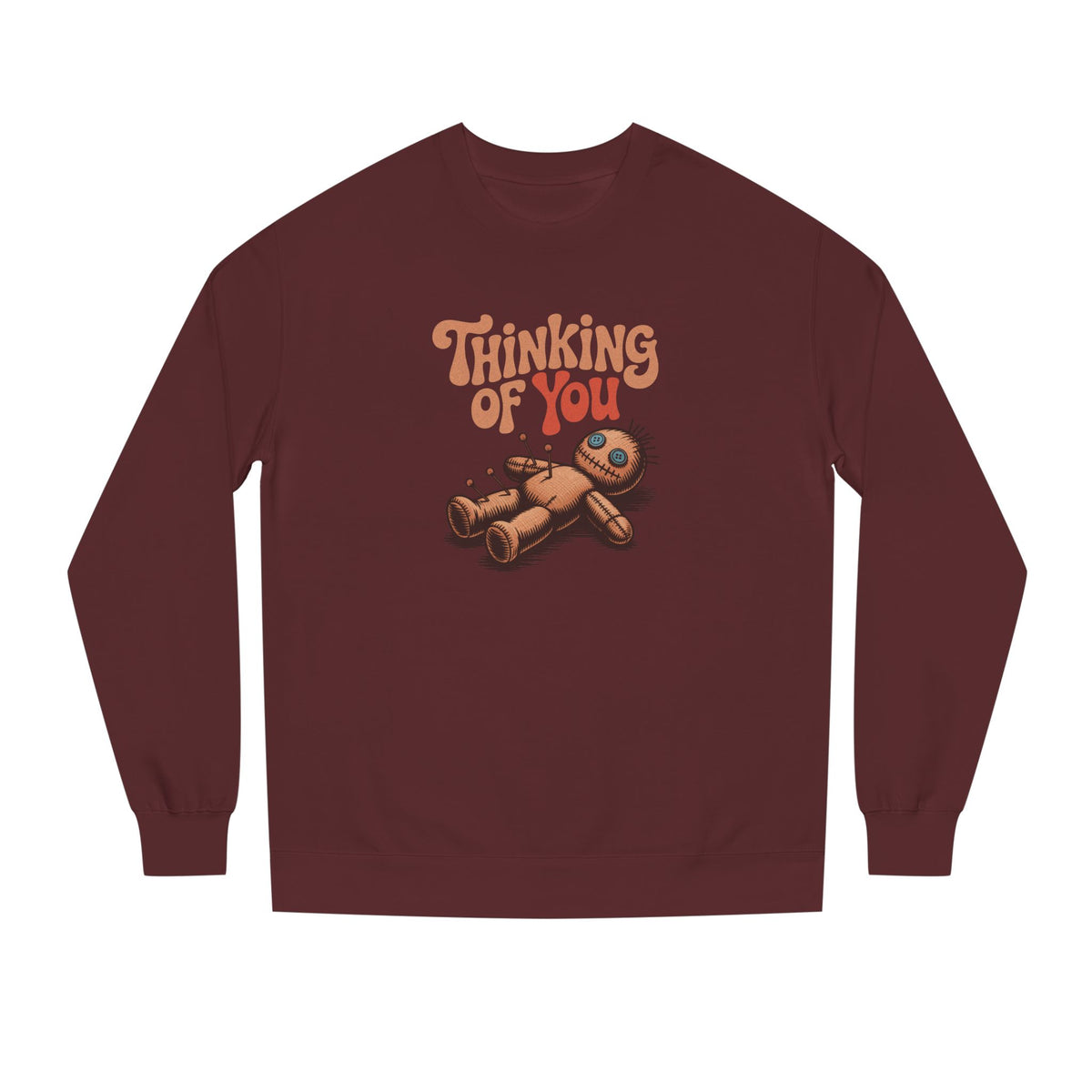 The Voodoo That You Do, So Well — Retro Voodoo Doll Sweatshirt (Dark)