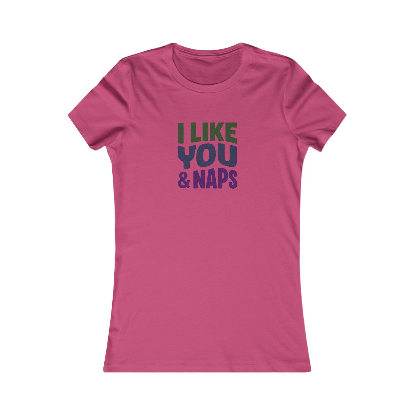 I Like You & Naps (Cool Gradient) — Retro Loungewear Women's Tee (Light)