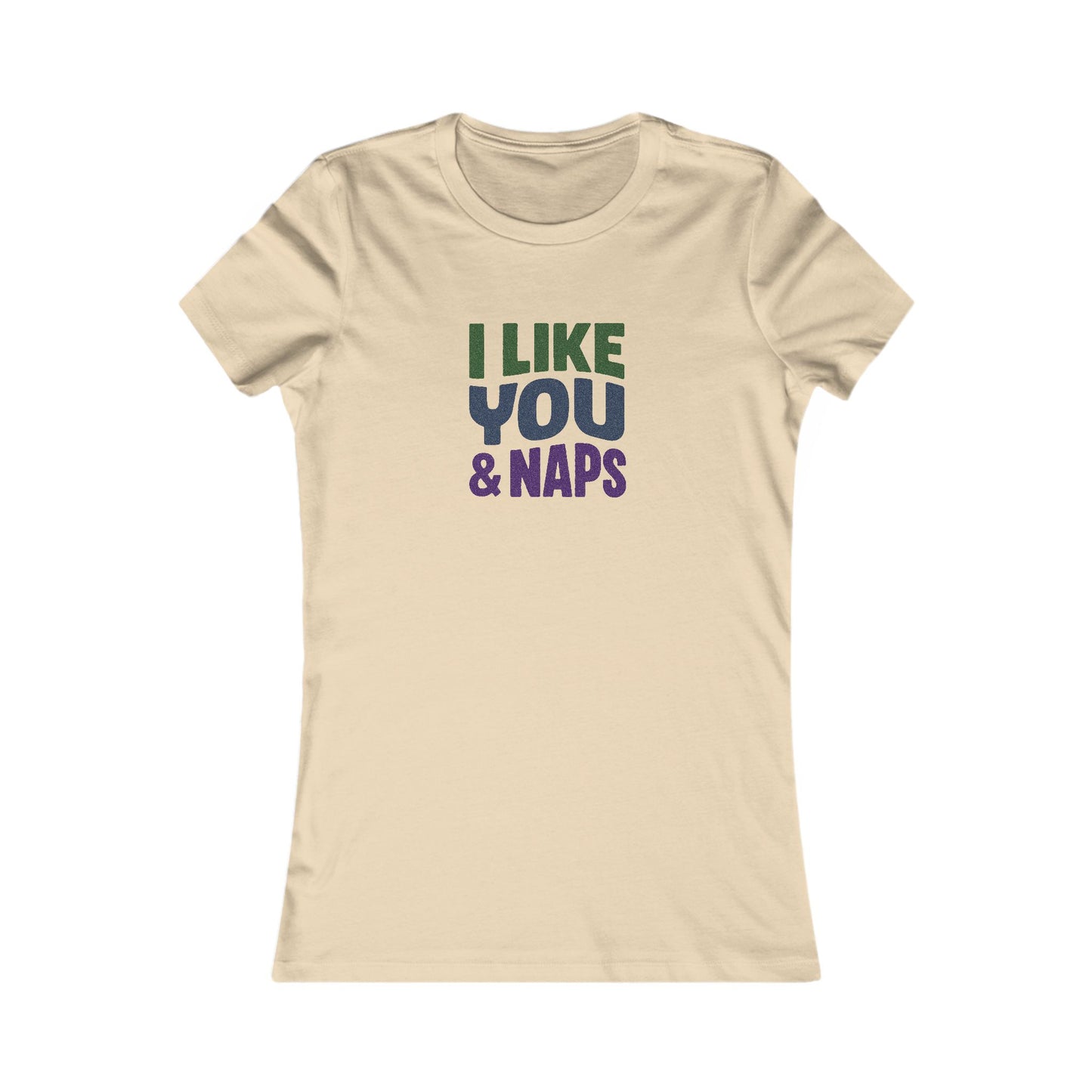 I Like You & Naps (Cool Gradient) — Retro Loungewear Women's Tee (Light)