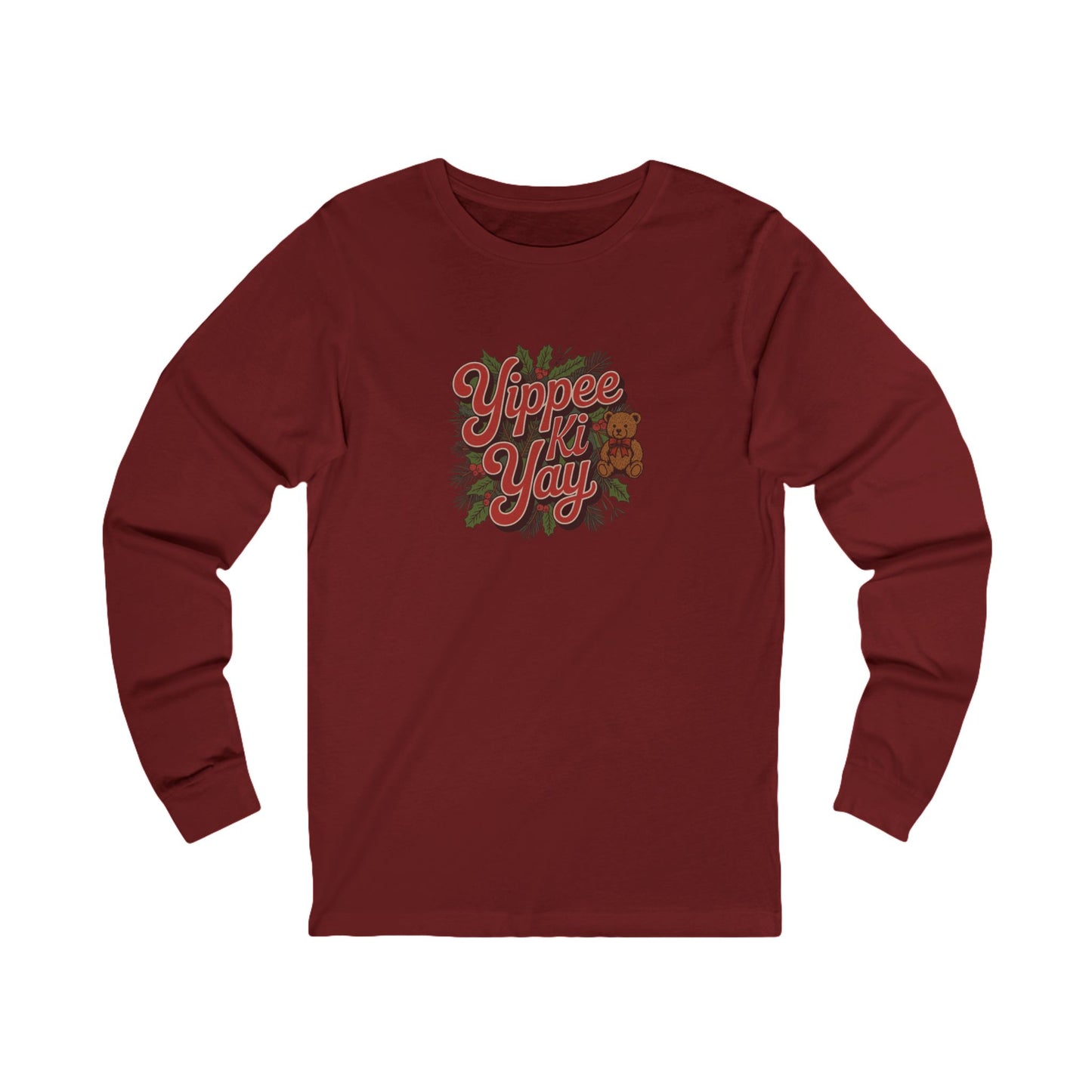 Yippee Ki Yay — Die Hard Retro Christmas Long Sleeve (Dark)
