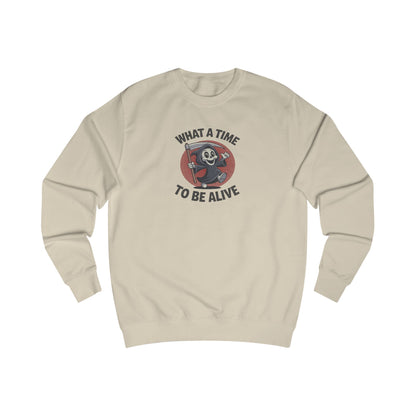 What a Time to Be Alive (Cute) — Lil Reaper Retro Sweatshirt (Light)