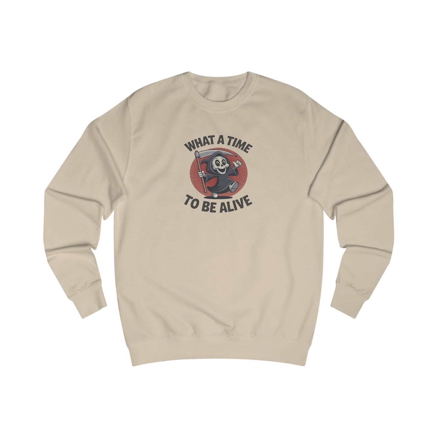 What a Time to Be Alive (Cute) — Lil Reaper Retro Sweatshirt (Light)