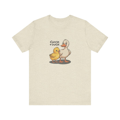 The Chick and the Duck — Friends Retro Tee (Light)