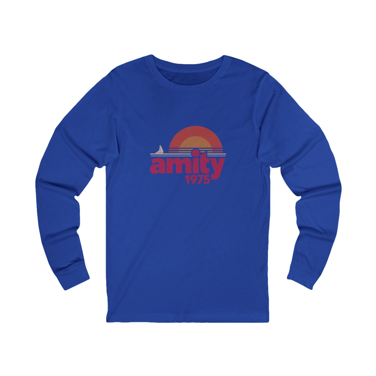 Amity Island 1975 — Jaws-Inspired Retro Long Sleeve (Dark)