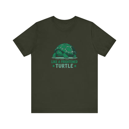 Like a Frightened Turtle — George Costanza Shrinkage Retro Tee (Dark)