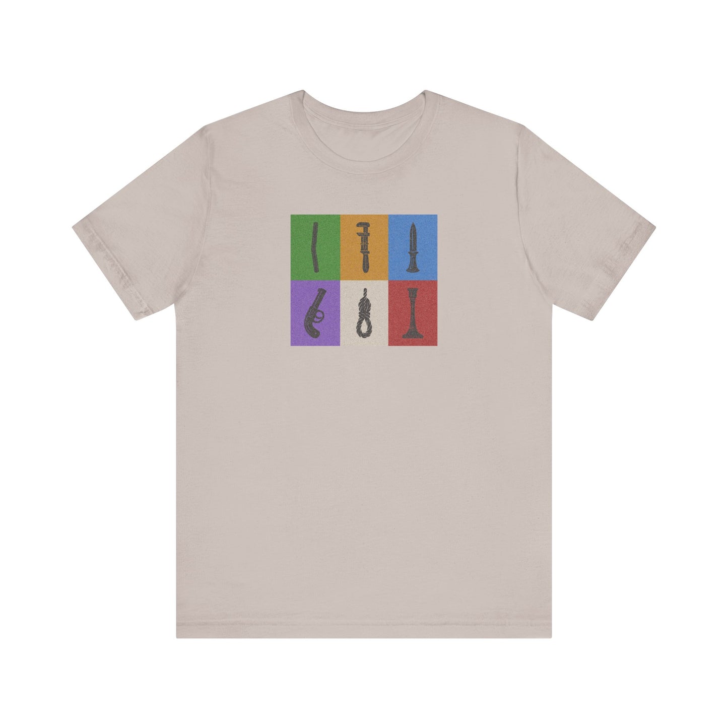 Six Ways Into the Evidence Locker — Clue Retro Tee (Light)