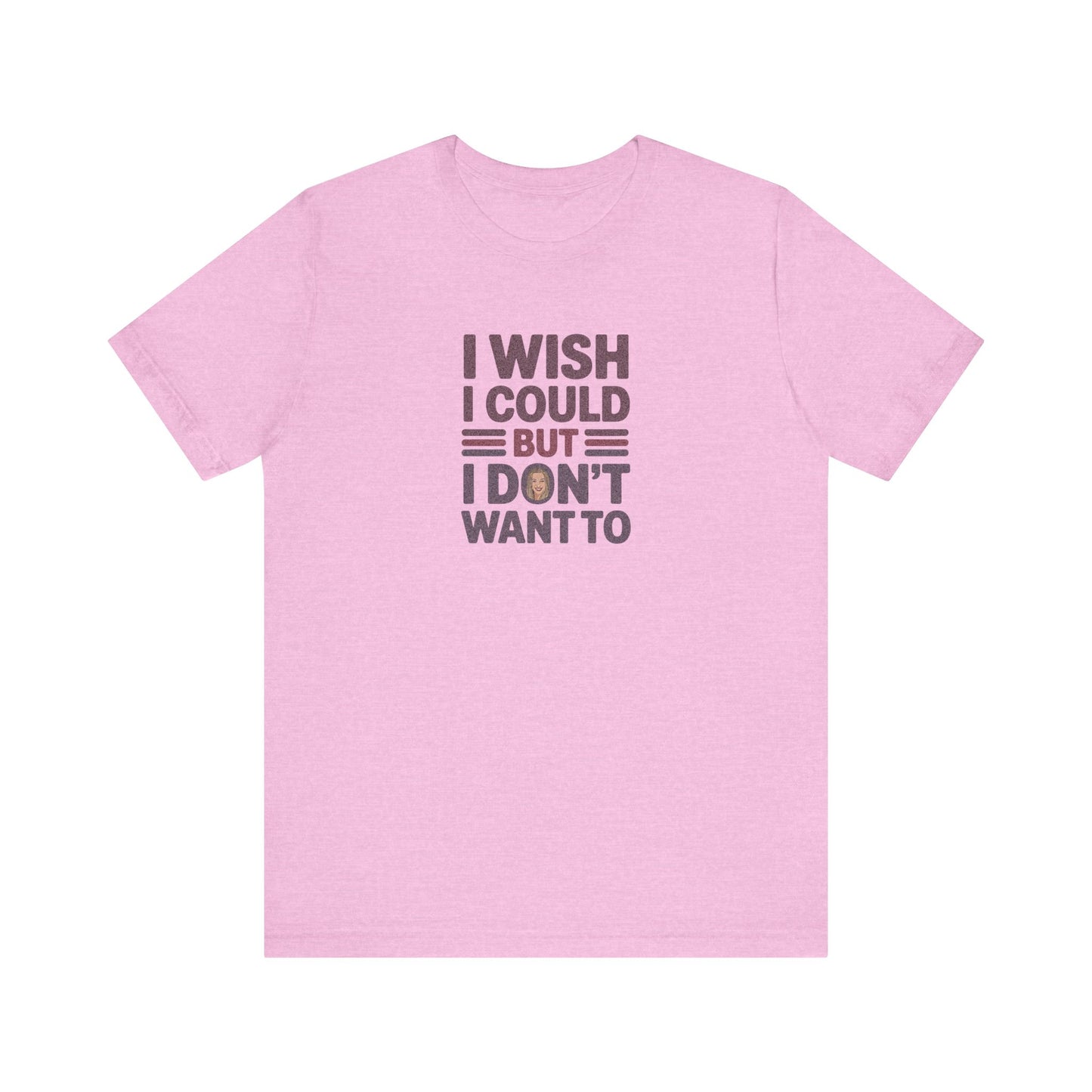 I Wish I Could, But I Don't Want To — Phoebe Buffay Retro Tee (Light)